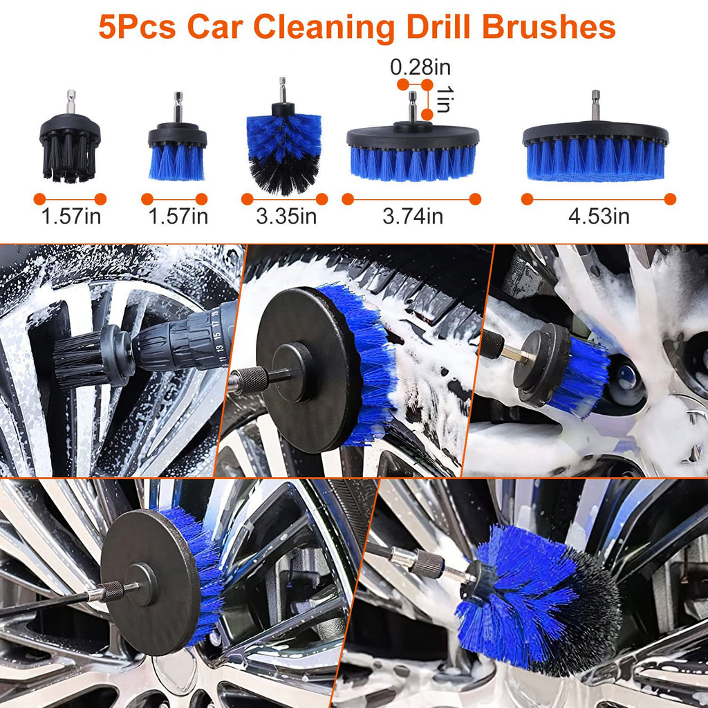 26-Piece Car Detailing Brush Kit — Interior, Exterior, Wheels & Dashboard Cleaning Set